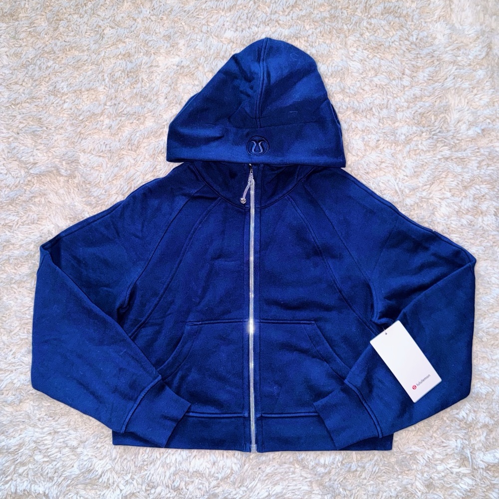 True Navy Mirror Silver Scuba Oversized Full-Zip Hoodie Lululemon